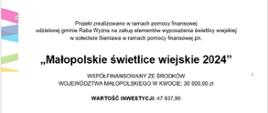 "Małopolskie świetlice wiejskie 2024"