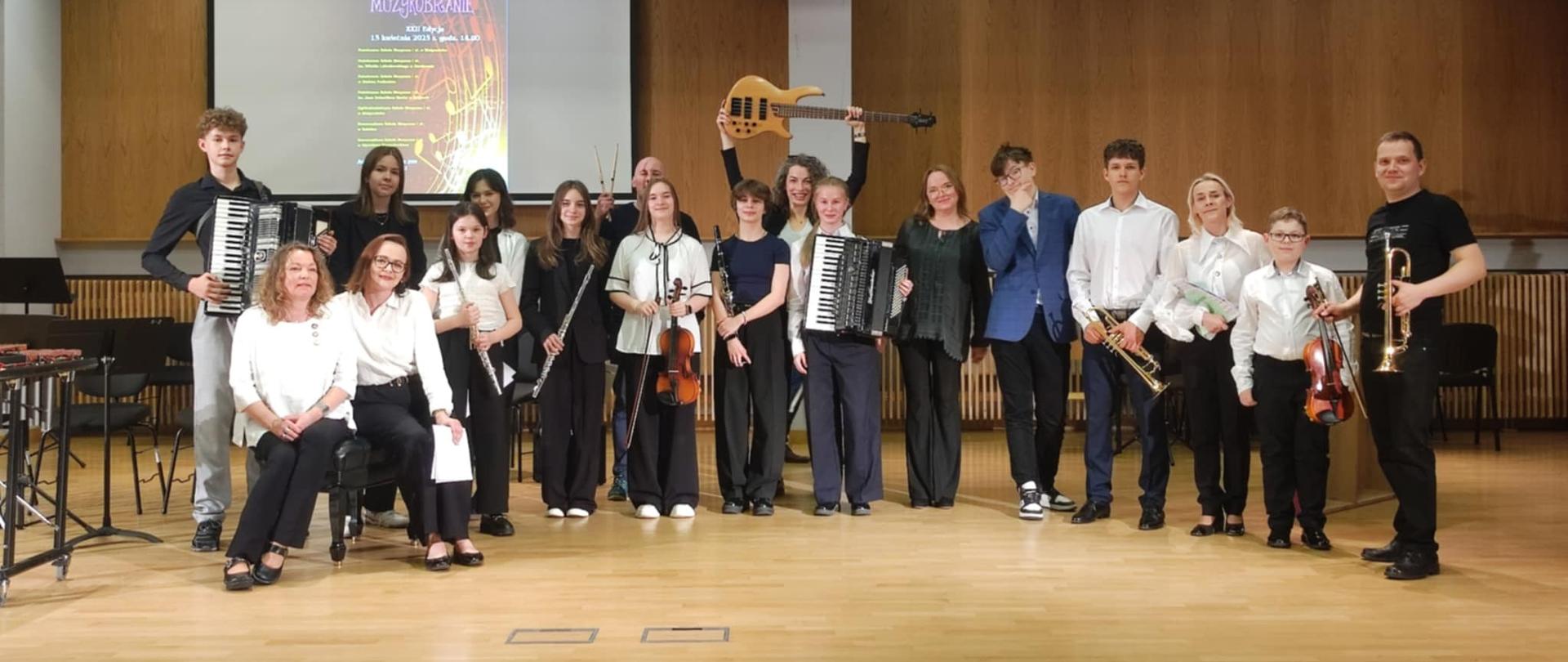 Młodzi artyści z Państwowej Szkoły Muzycznej I stopnia w Bielsku Podlaskim podczas Muzykobrania