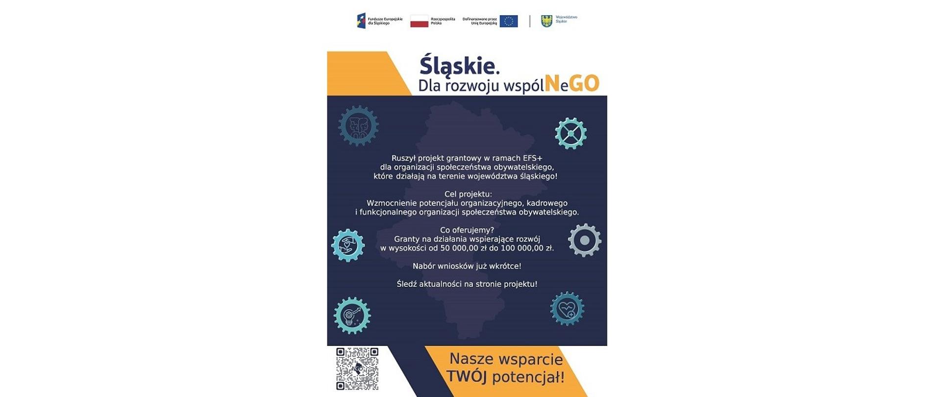 „Śląskie. Dla rozwoju wspólNeGO”. Ruszył projekt grantowy w ramach EFS+ dla organizacji społeczeństwa obywatelskiego, które działają na terenie województwa śląskiego! Nasze wsparcie, TWÓJ potencjał!