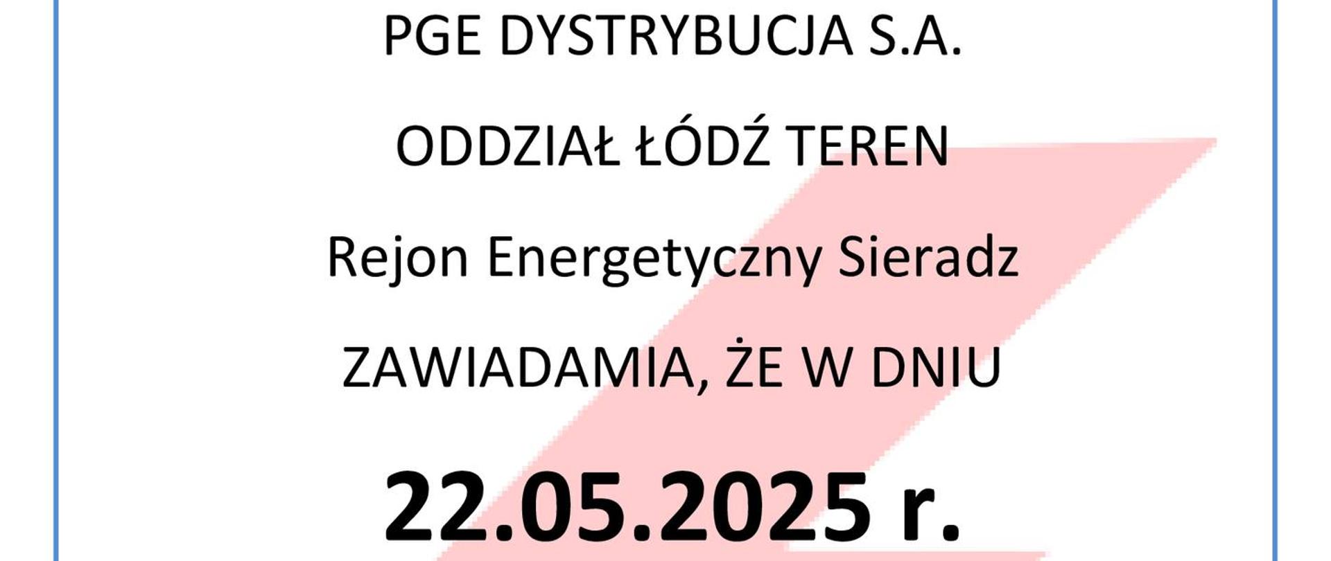 Może nastąpić przerwa w dostawie energii elektrycznej