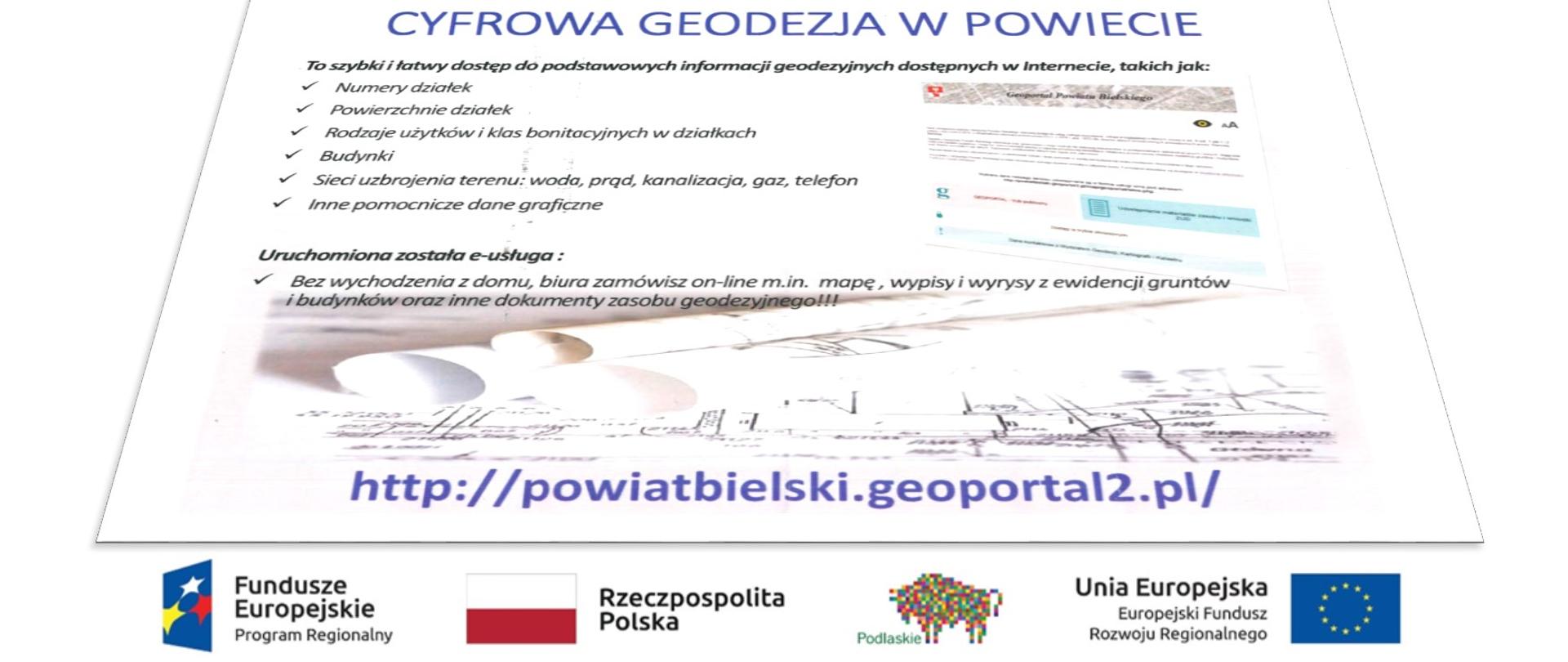 Ilustracja - projekt geodezyjny z logotypami