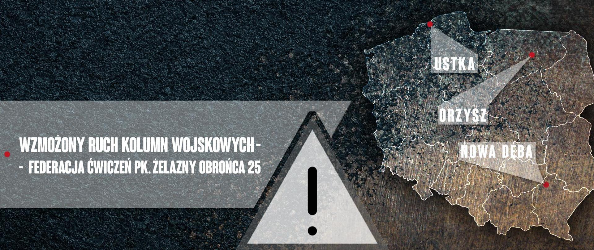 Wzmożony ruch wojskowych kolumn – apel do kierowców.