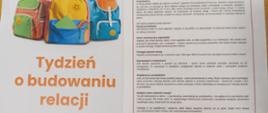 Ulotka - tydzień o budowanie relacji