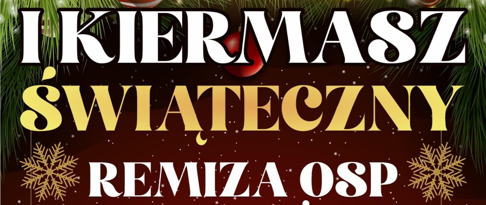  Zapraszamy na I kiermasz świąteczny oraz do odwiedzania stoisk z rękodziełem mieszkańców i gości naszej gminy. Remiza OSP Raba Wyżna godz. 15.00 dnia 17 grudnia 2023 r.
