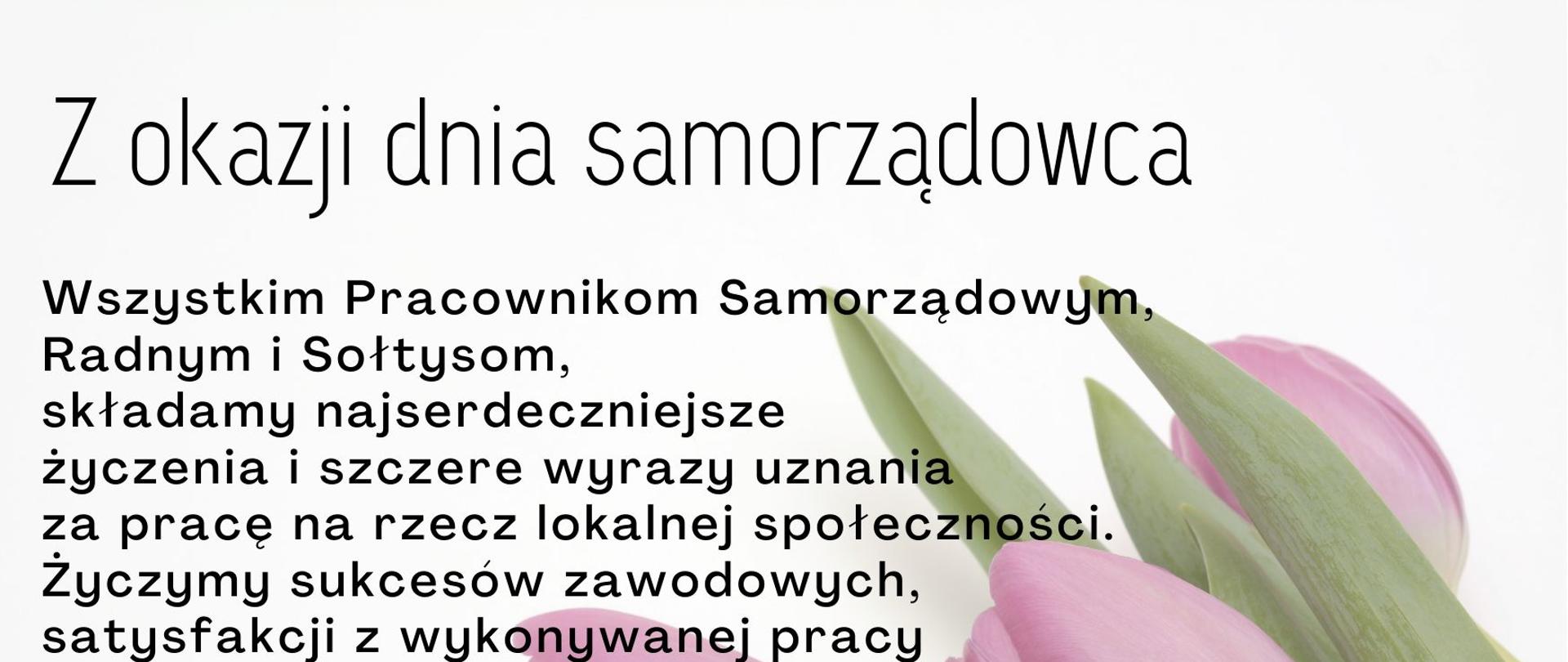 Życzenia z okazji dnia samorządowca - życzy Wójt i Przewodnicząca Rady