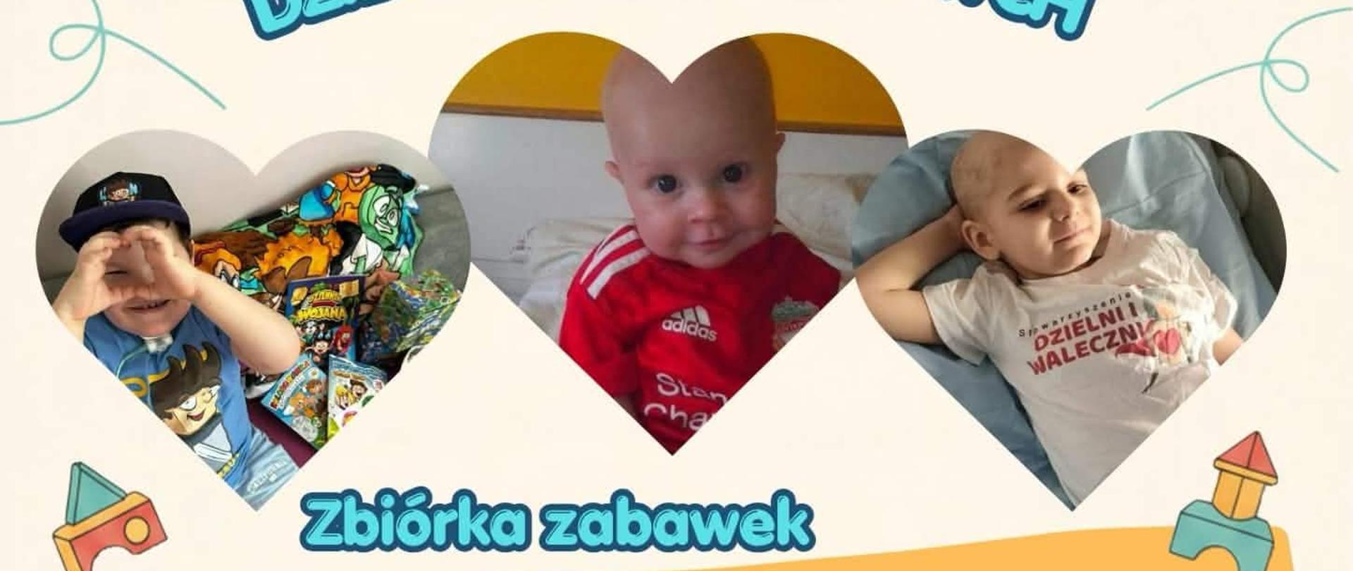 Zbiórka zabawek - lego, gry planszowe, zabawki interaktywne, pojazdy, lalki. Zbiórka trwa do 25maja. Dane do wysyłki: Dzielni i Waleczni, ul. Dubiażyńska 65, 17-`100 Bielsk Podlaski, tel. 502 363 310. Paczkomat: BPD03M, Bielsk Podlaski