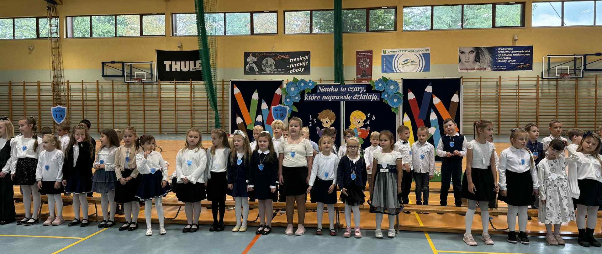 Pasowanie na ucznia w Szkole Podstawowej w Krzyżu Wielkopolskim