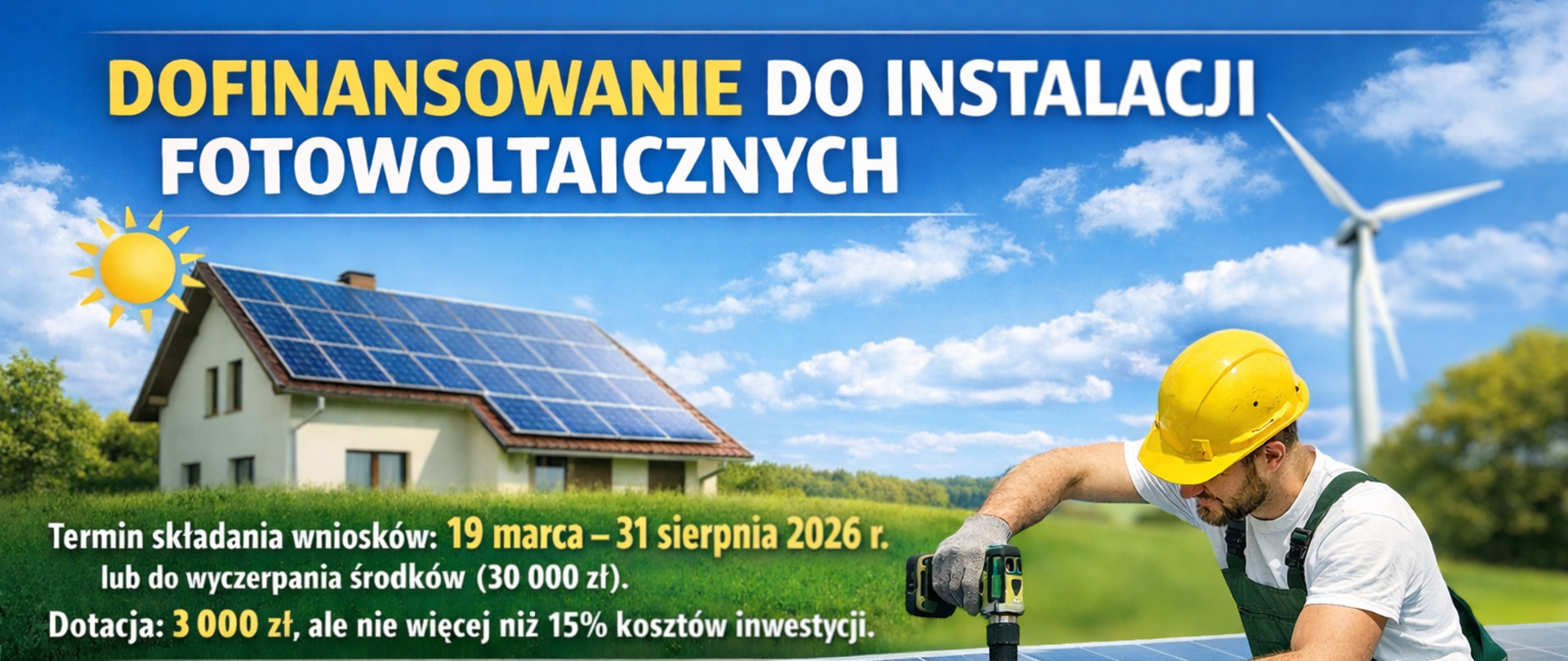Dofinansowanie do instalacji fotowoltaicznej