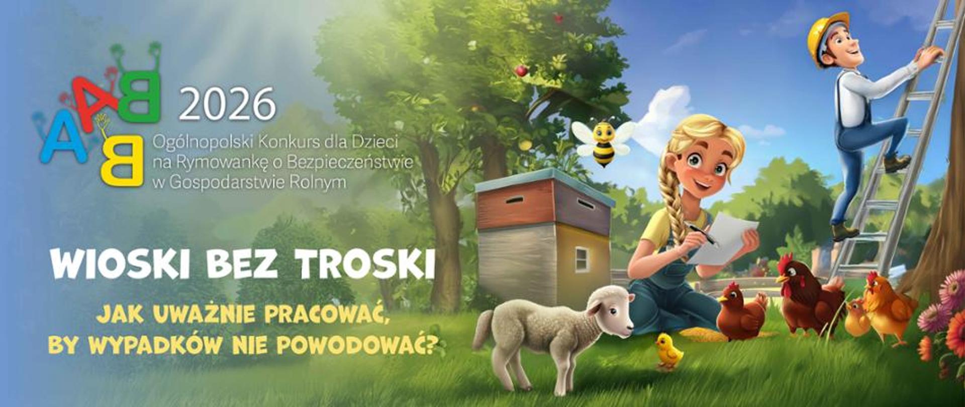 Rymuj o bezpieczeństwie w gospodarstwie rolnym i wygraj atrakcyjne nagrody! Rusza VII edycja Ogólnopolskiego Konkursu dla Dzieci na Rymowankę o Bezpieczeństwie w Gospodarstwie Rolnym „Wioski bez troski”!
