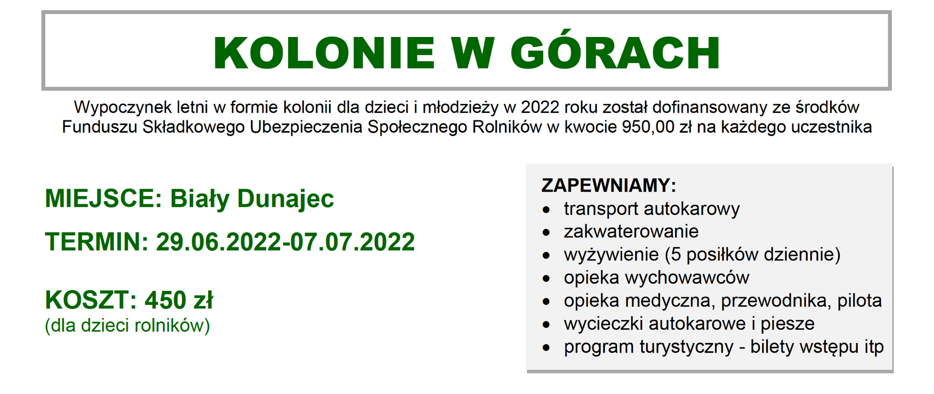 Program GÓRY 2022 T1