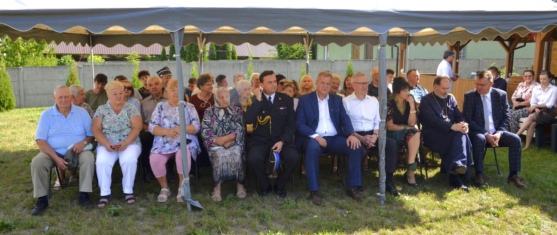 Starosta bielski Sławomir Jerzy Snarski na otwarciu świetlicy w Orzechowiczach