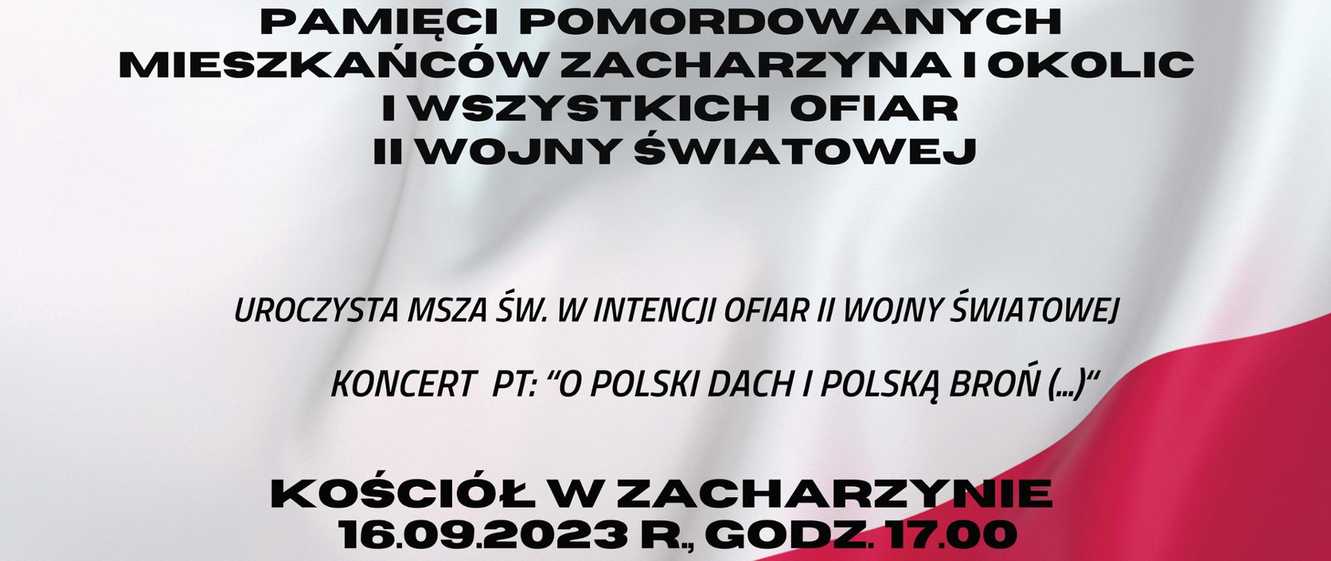Informacja o Mszy Św 16.0.2023r. godzina 17.00