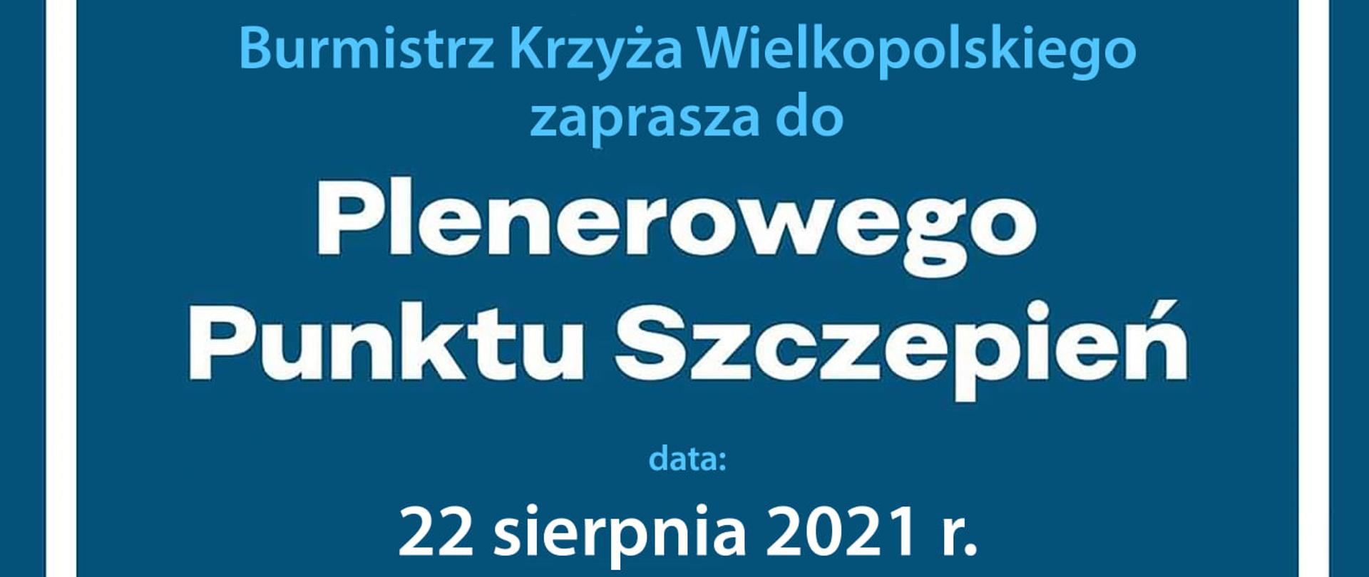 Plenerowy punkt szczepień