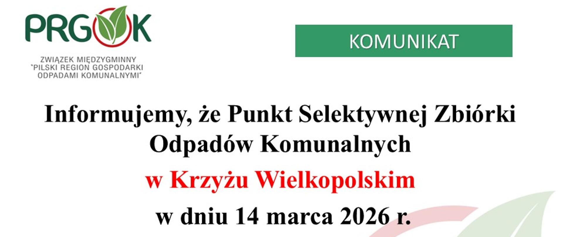 PSZOK nieczynny