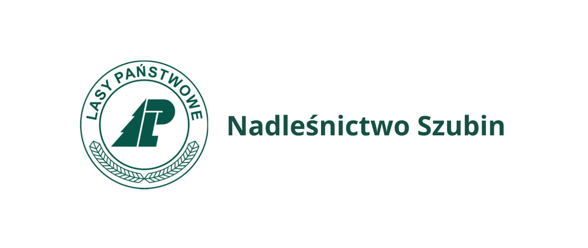 logotyp z napisem - lasy państwowe, Nadleśnictwo Szubin