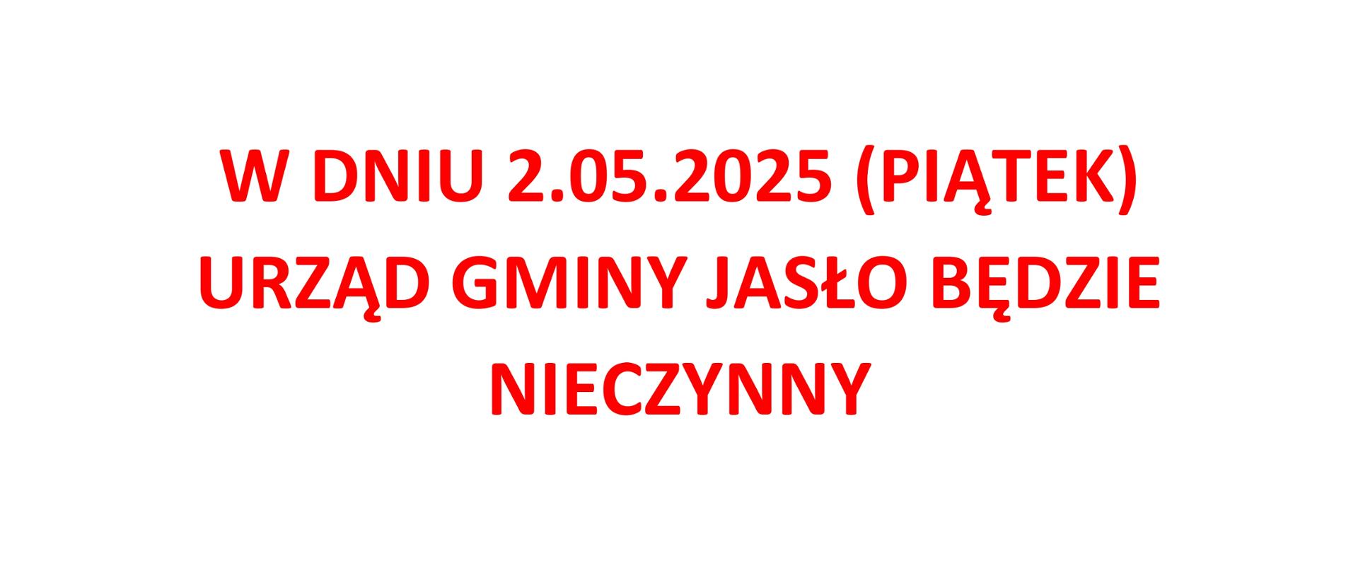 Ogłoszenie 2 maja 2025 r.