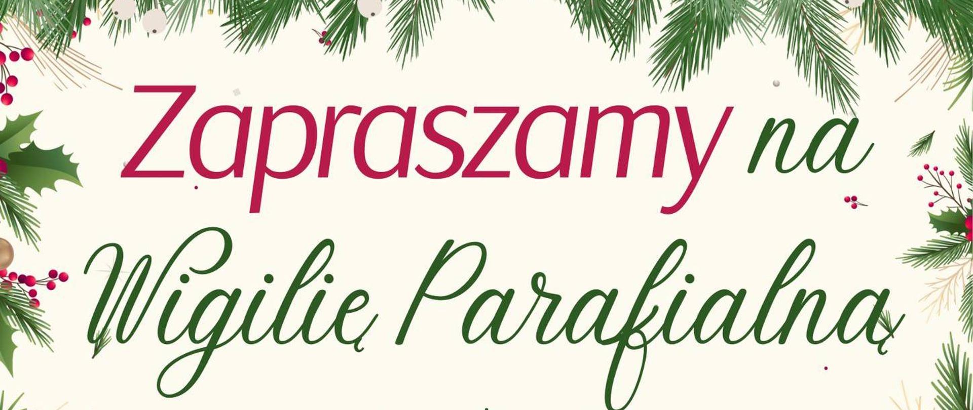 Zapraszamy na wigilie parafialną