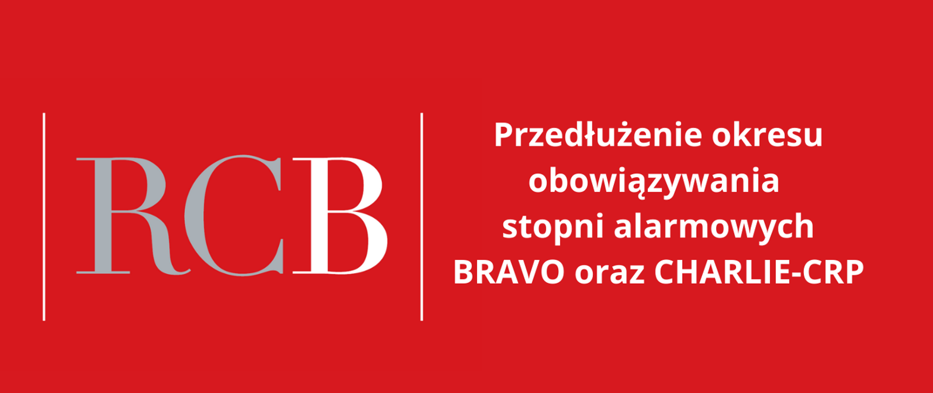 Grafika - Przedłużenie okresu obowiązywania stopni alarmowych