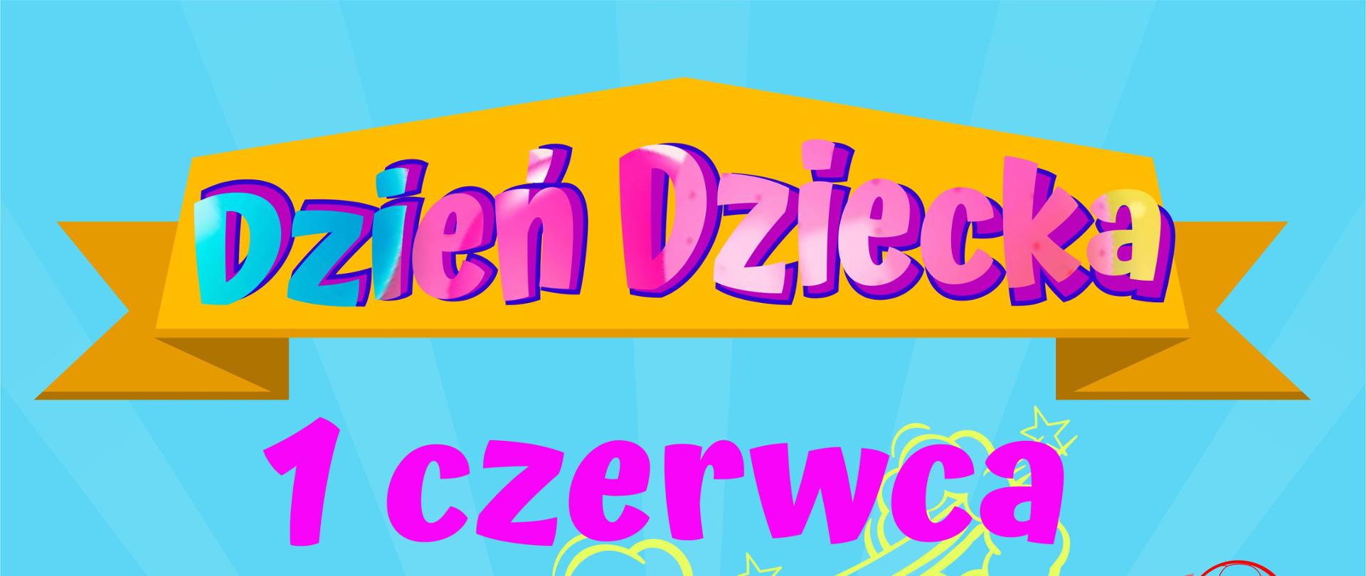 Plakat informacyjny o Dniu Dziecka 1 czerwca 2024 o godz. 10.00 w Skawie