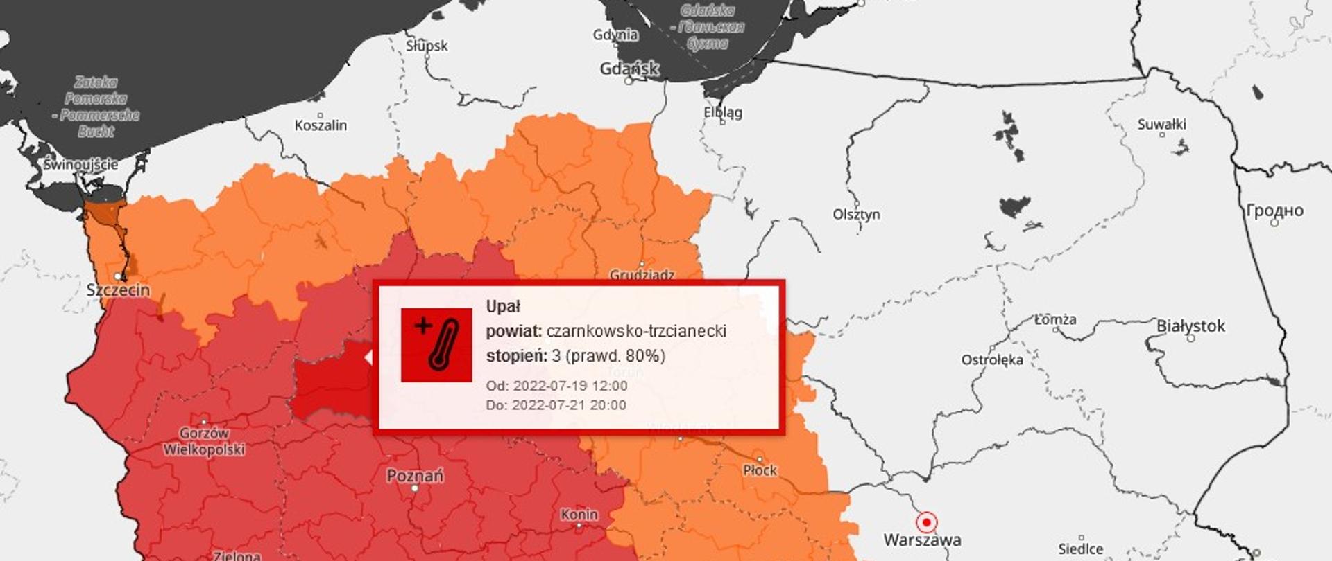 Ostrzeżenia meteorologiczne 19.07.2022