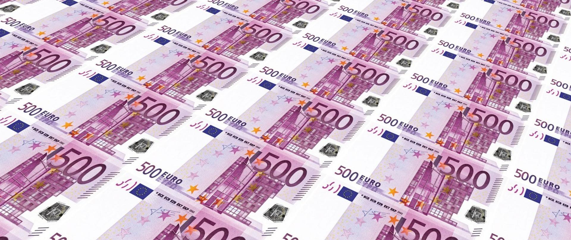 Banknoty o nominale 500 euro