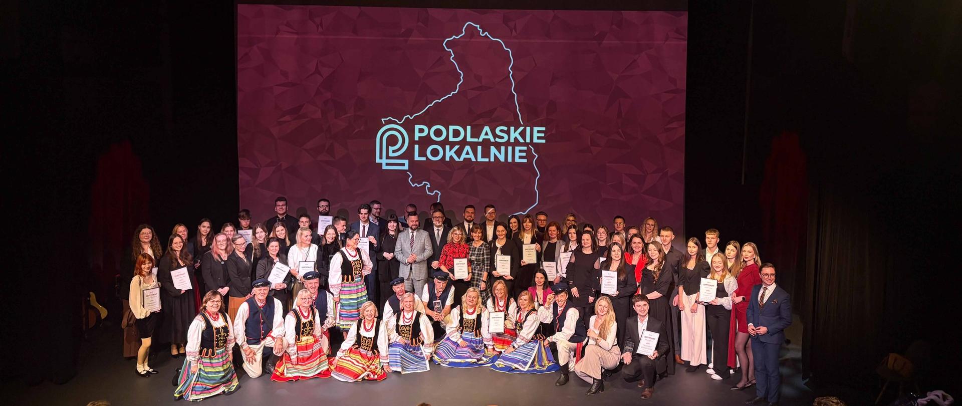 Nagrodzeni na Gali Inicjatyw Lokalnych i Młodzieżowych 2025 (Fot. Podlaskie Lokalnie – Mikrogranty)