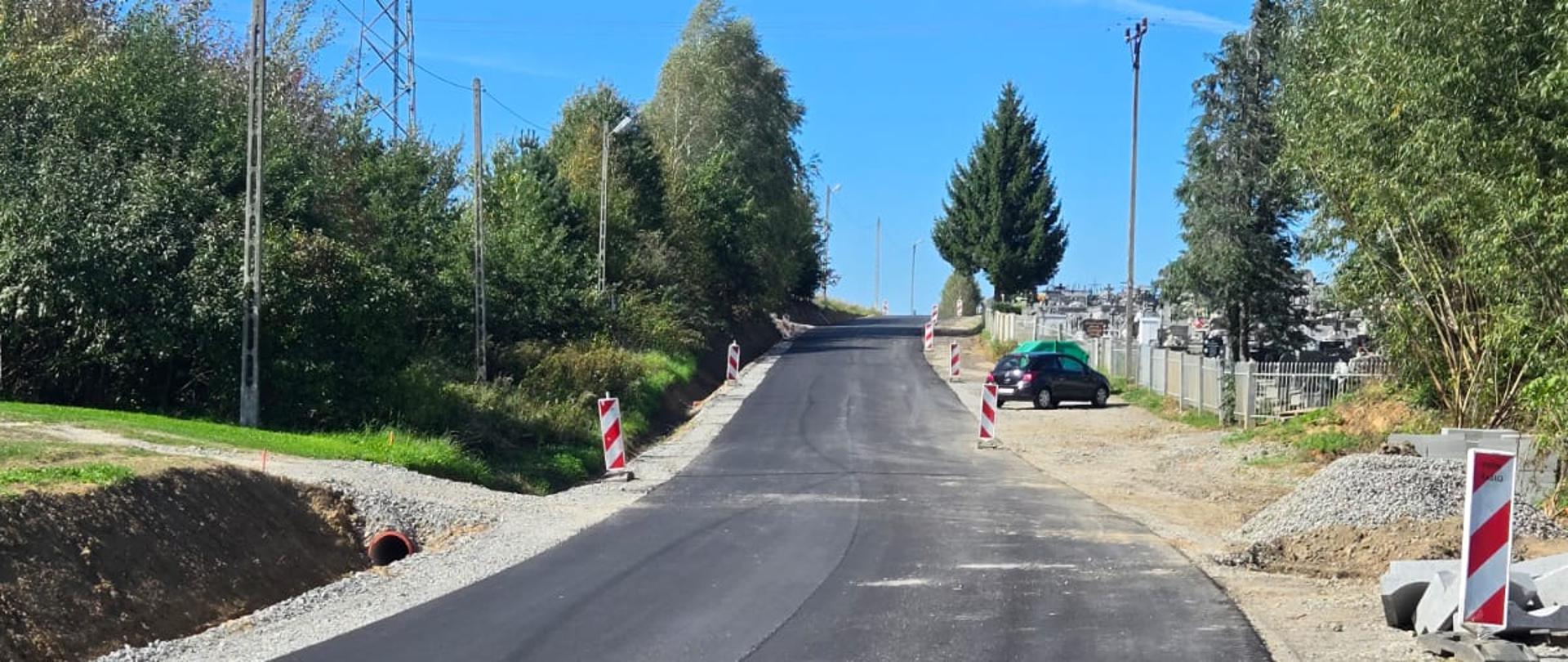 Postęp prac przy przebudowie drogi powiatowej Nr 1867R Harklowa – Osobnica