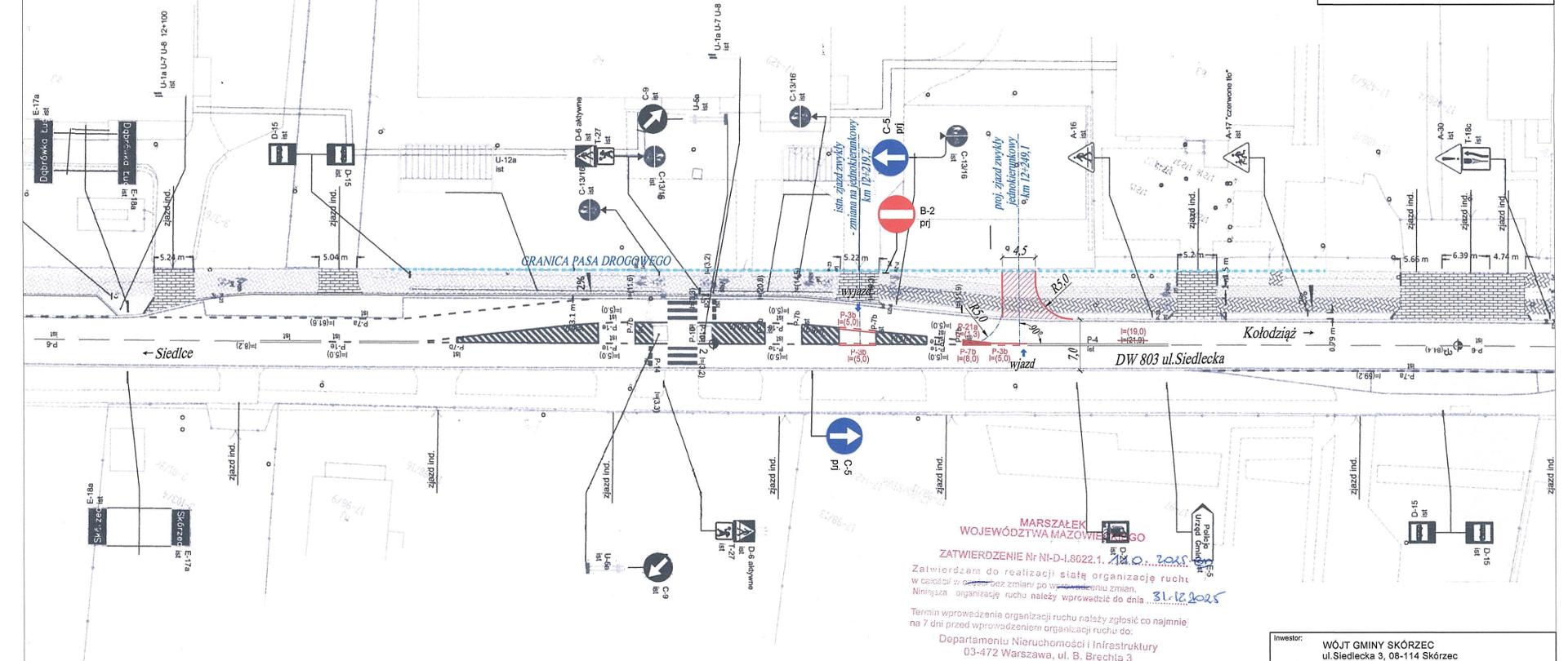 Zmiana organizacji ruchu przy Zespole Szkolno-Przedszkolnym w Skórcu